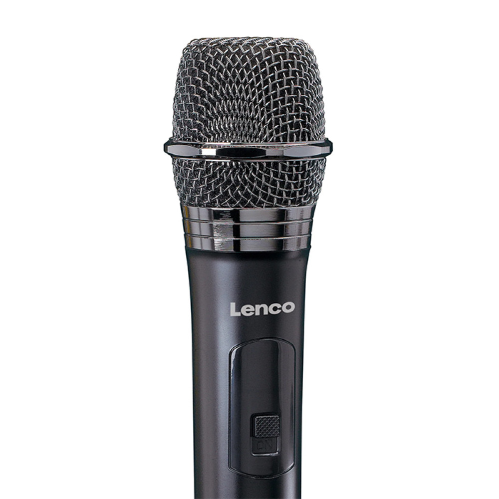 Lenco MCW-020BK  Σετ 2 ασύρματων μικροφώνων με δέκτη 6.3 mm