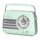 Φορητό ραδιόφωνο Retro με Bluetooth, USB & FM 30W - Madison Freesound VR40 (Πράσινο Ματ)