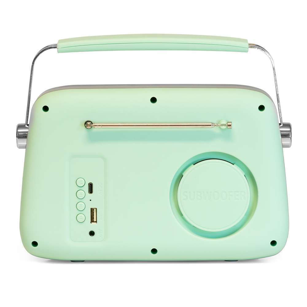 Φορητό ραδιόφωνο Retro με Bluetooth, USB & FM 30W - Madison Freesound VR40 (Πράσινο Ματ)