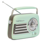 Φορητό ραδιόφωνο Retro με Bluetooth, USB & FM 30W - Madison Freesound VR40 (Πράσινο Ματ)