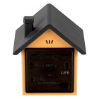 Life Tiny House Ψηφιακό Ρολόι Ξυπνητήρι με οθόνη LED και φωτάκι νυκτός (Black)