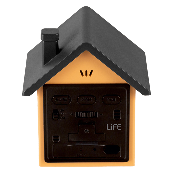 Life Tiny House Ψηφιακό Ρολόι Ξυπνητήρι με οθόνη LED και φωτάκι νυκτός (Black)