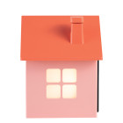 Life Tiny House Ψηφιακό Ρολόι Ξυπνητήρι με οθόνη LED και φωτάκι νυκτός (Peach)