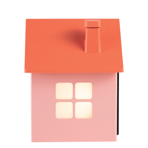 Life Tiny House Ψηφιακό Ρολόι Ξυπνητήρι με οθόνη LED και φωτάκι νυκτός (Peach)