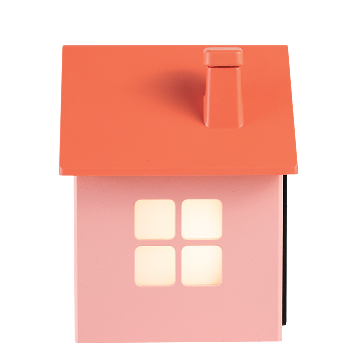 Life Tiny House Ψηφιακό Ρολόι Ξυπνητήρι με οθόνη LED και φωτάκι νυκτός (Peach)