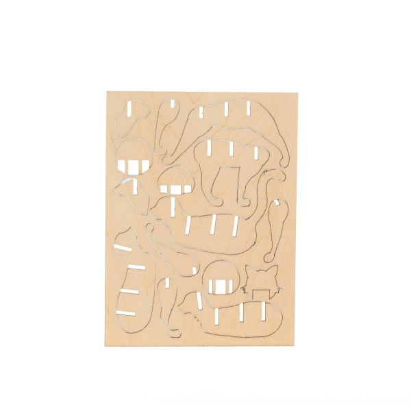 Kikkerland Ξύλινο 3D Παζλ Γάτα