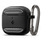 Spigen Rugged Armor Θήκη Σιλικόνης με Γάντζο για Apple AirPods 4 (Matte Black)