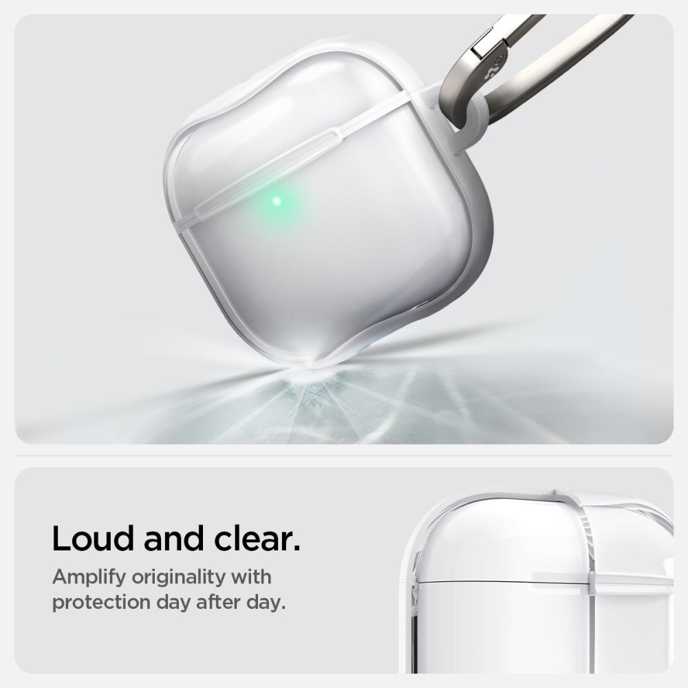 Spigen Ultra Hybrid Θήκη με Γάντζο για Apple AirPods 4 (Jet White)