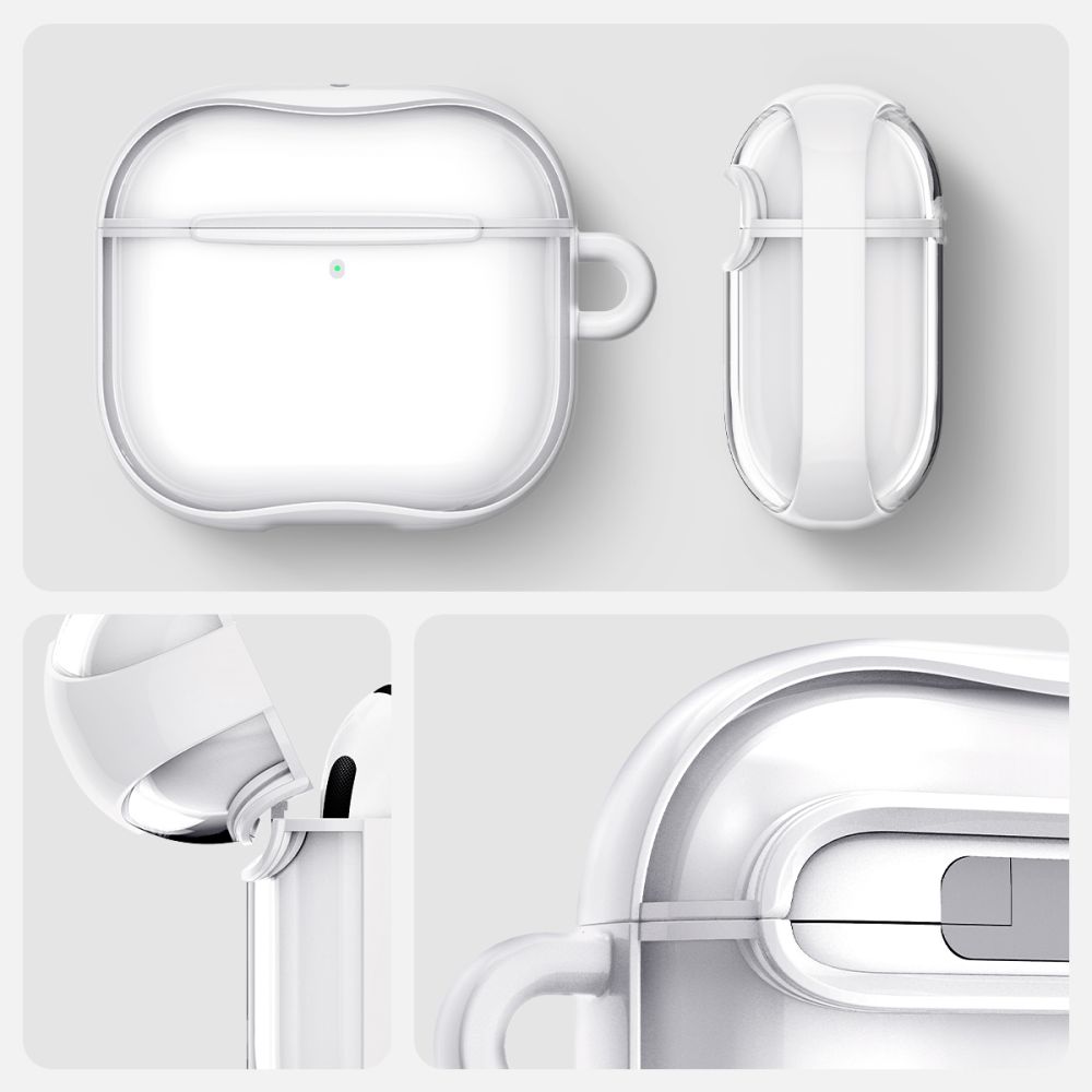 Spigen Ultra Hybrid Θήκη με Γάντζο για Apple AirPods 4 (Jet White)