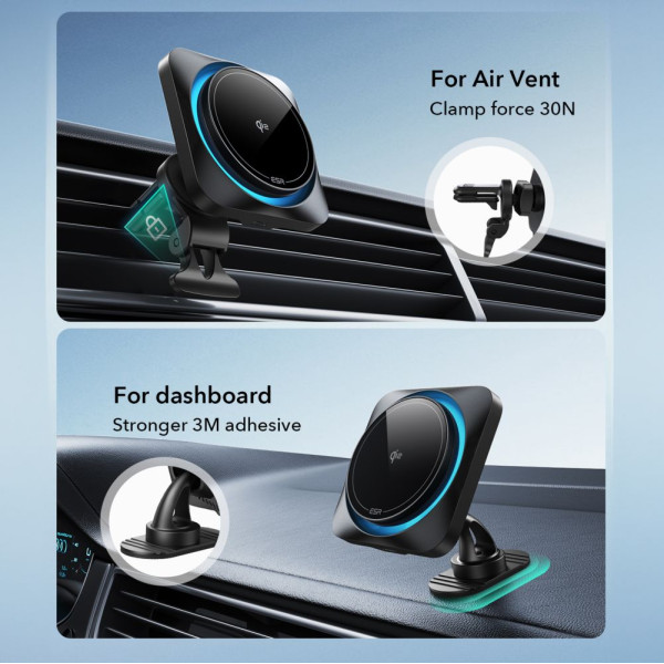 ESR Βάση / Φορτιστής Κινητού Magsafe Qi2 15W με Cryoboost (Halolock)