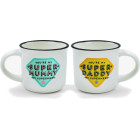 Legami Κούπα Πορσελάνης - Espresso For Two "Super Mummy / Super Daddy" 50ml 