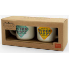 Legami Κούπα Πορσελάνης - Espresso For Two "Super Mummy / Super Daddy" 50ml 
