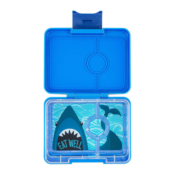 Yumbox Snack Φαγητοδοχείο με 3 χωρίσματα (Surf Blue - Shark)