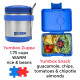 Yumbox Snack Φαγητοδοχείο με 3 χωρίσματα (Miami Aqua - Rainbow)
