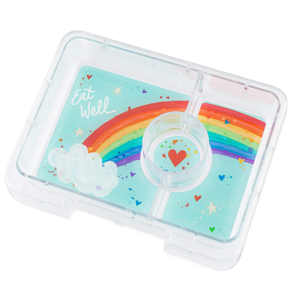 Yumbox Snack Φαγητοδοχείο με 3 χωρίσματα (Miami Aqua - Rainbow)