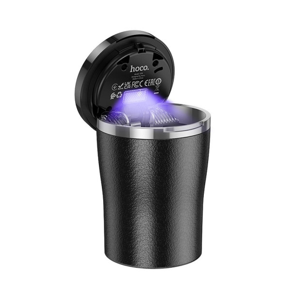 Hoco ZP9 Τασάκι Αυτοκινήτου με φωτισμό 250ml (Μαύρο)