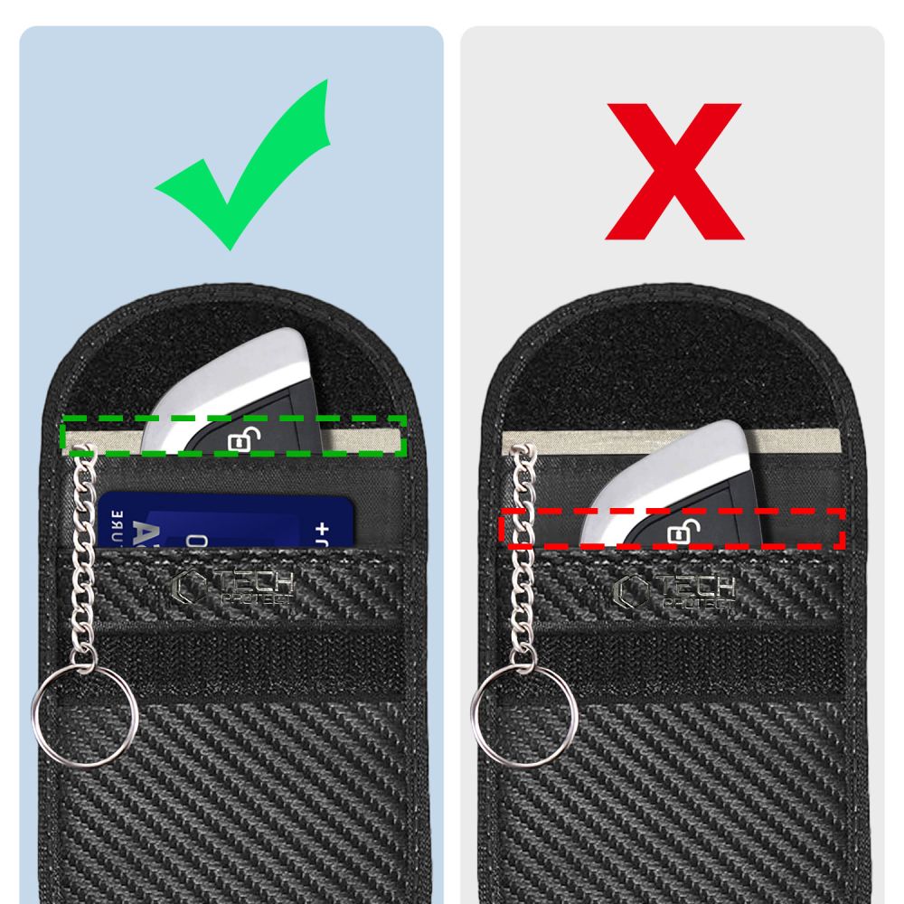 Tech-Protect KLR100 Θήκη Προστασίας Καρτών και Κλειδιών Keyless RFID Signal Blocker Case (Carbon)