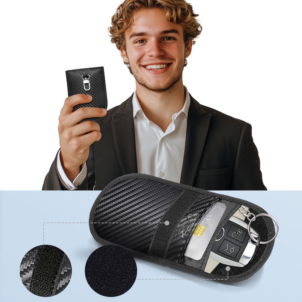 Tech-Protect KLR100 Θήκη Προστασίας Καρτών και Κλειδιών Keyless RFID Signal Blocker Case (Carbon)