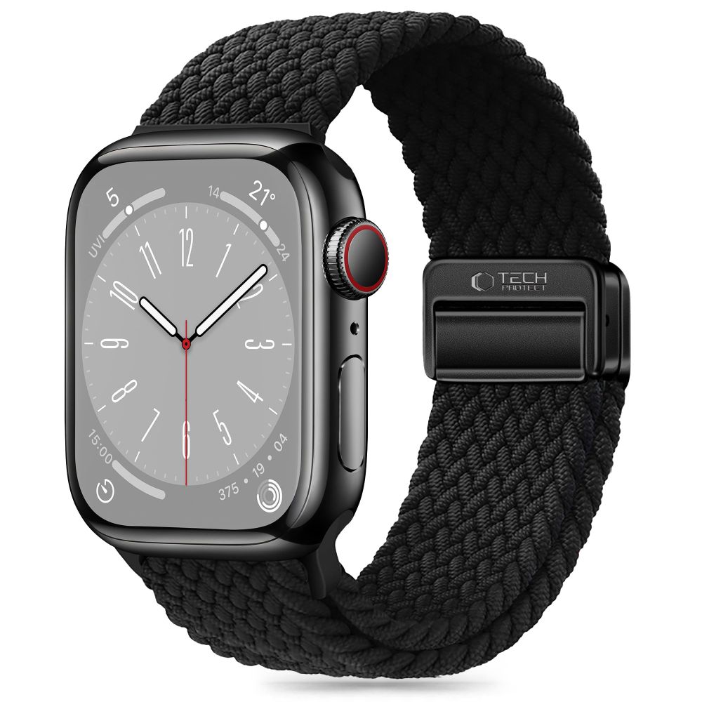 Tech-Protect Nylonmag Λουράκι για Apple Watch 6 / 7 / 8 / 9 / 10 / SE / ULTRA 1 / 2 (44 / 45 / 46 / 49 mm) (Μαύρο)