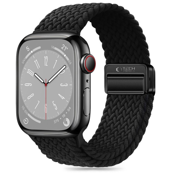 Tech-Protect Nylonmag Λουράκι για Apple Watch 6 / 7 / 8 / 9 / 10 / SE / ULTRA 1 / 2 (44 / 45 / 46 / 49 mm) (Μαύρο)