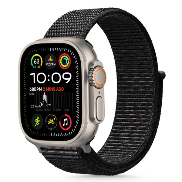 Tech-Protect Nylon λουράκι για Apple Watch 6 / 7 / 8 / 9 / 10 / SE / ULTRA 1 / 2 (44 / 45 / 46 / 49 mm) (Μαύρο)