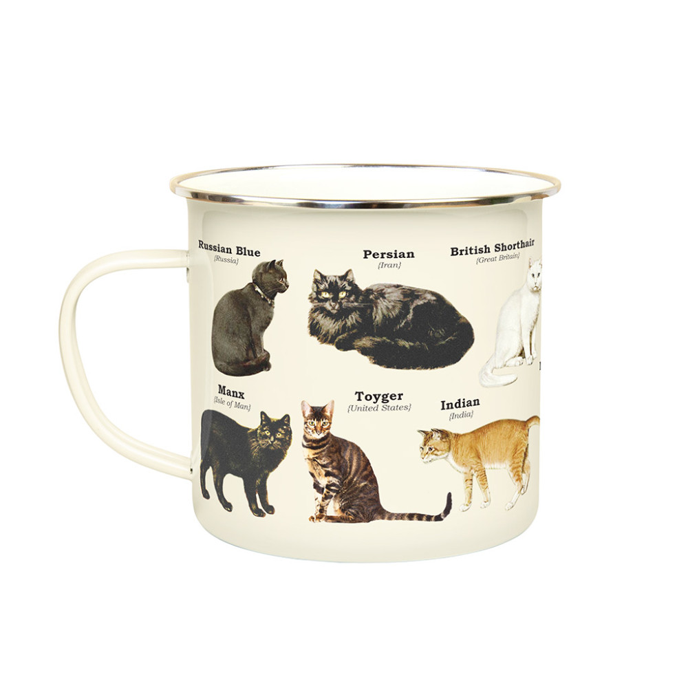 Gift Republic Κούπα Cats Εμαγιέ (13 x 10 x 9 cm)