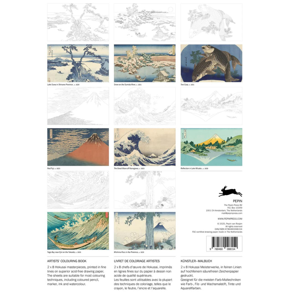 Artists’ Colouring Book - Hokusai