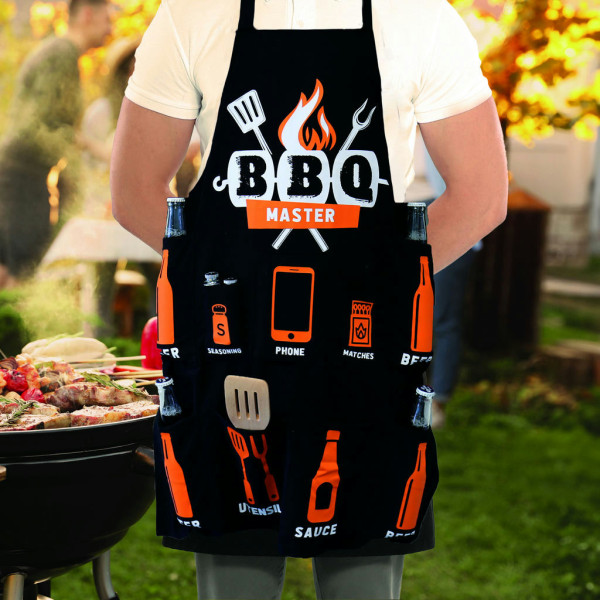 Gift Republic BBQ Master Apron Ποδιά Mαγειρικής με Τσέπες