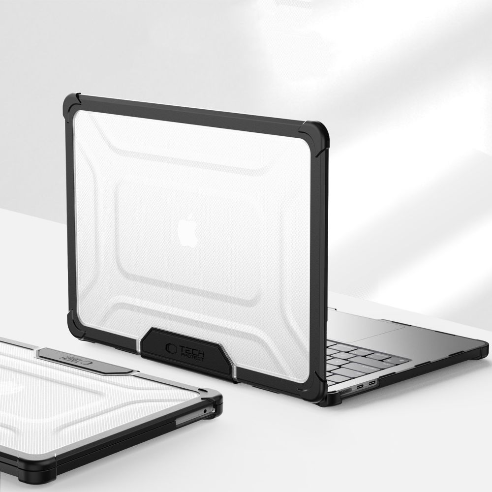 Tech-Protect Smartshell Pro για Macbook Air 13" M2 / M3 / M4 / 2023-2025 (Μαύρο/Διάφανο)