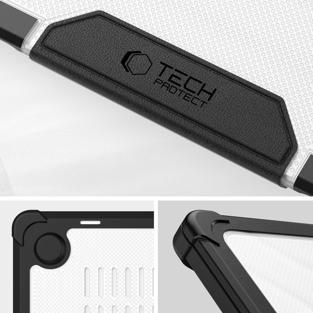 Tech-Protect Smartshell Pro για Macbook Air 13" M2 / M3 / M4 / 2023-2025 (Μαύρο/Διάφανο)
