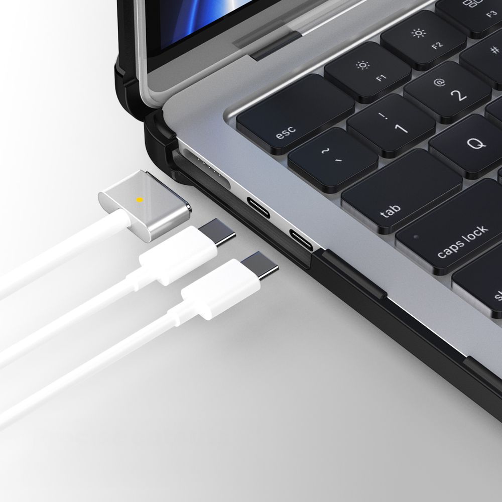 Tech-Protect Smartshell Pro για Macbook Air 13" M2 / M3 / M4 / 2023-2025 (Μαύρο/Διάφανο)