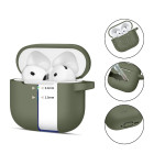 Tech-Protect Silicone Hook Θήκη για Apple AirPods 4 (Olive Green)