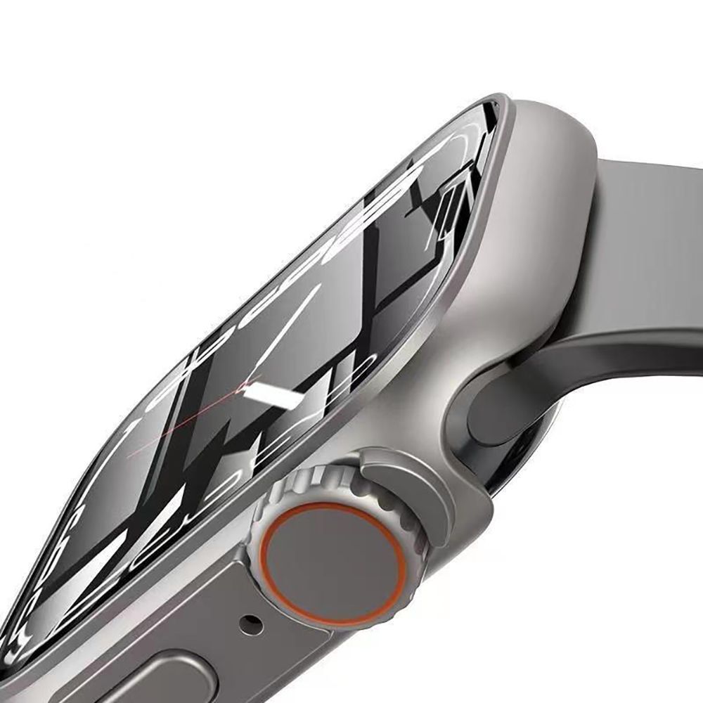 Tech Protect Defense360 Προστατευτική Θήκη PC μαζί με Tempered Glass για Apple Watch 10 (46 MM) (TITANIUM/ORANGE)