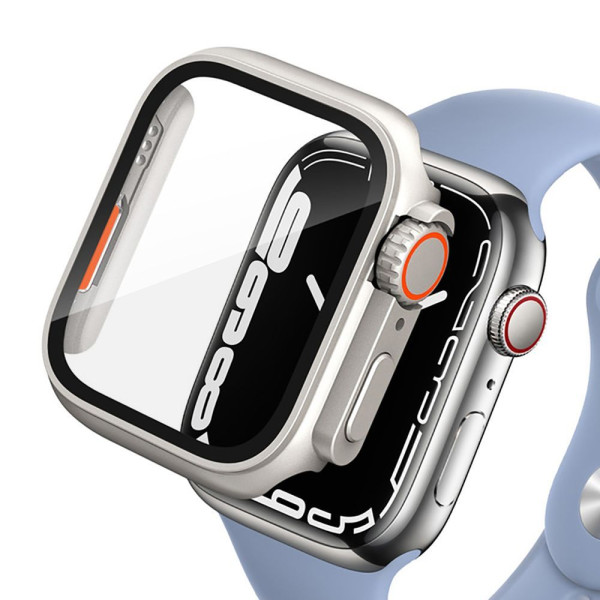 Tech Protect Defense360 Προστατευτική Θήκη PC μαζί με Tempered Glass για Apple Watch 10 (46 MM) (TITANIUM/ORANGE)