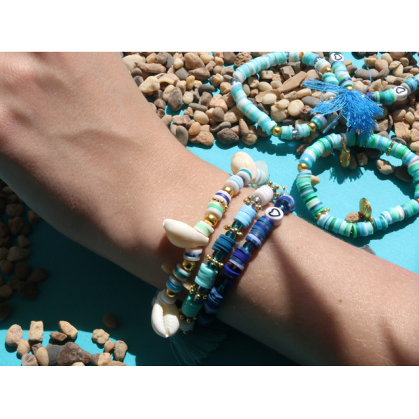 Petite Epicerie Μείγμα από Χάντρες και Φυλαχτά Heishi - Μπαλί