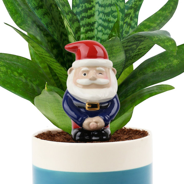 Gift Republic Peeing Gnome Κεραμικός Νάνος για Αυτόματο Πότισμα (18 x 9 x 9 cm)