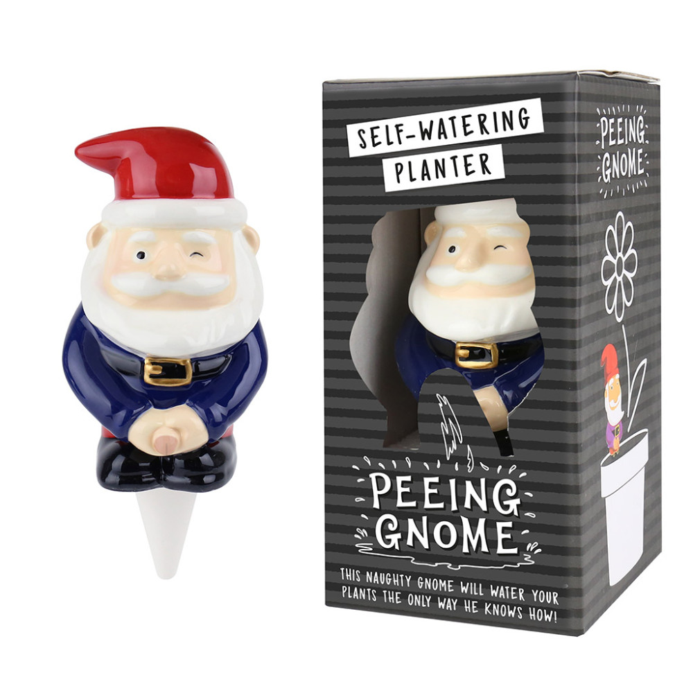 Gift Republic Peeing Gnome Κεραμικός Νάνος για Αυτόματο Πότισμα (18 x 9 x 9 cm)