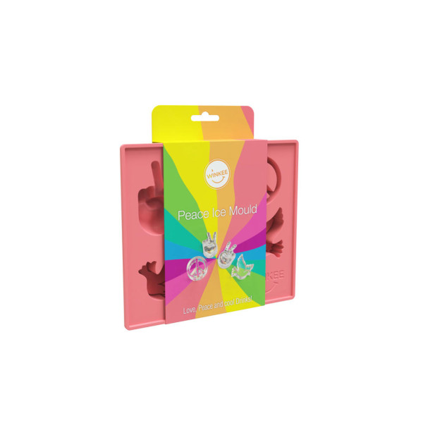 Winkee Παγοθήκη Σιλικόνης Peace για Πάγο ή Σοκολατάκια (Πορτοκαλί)