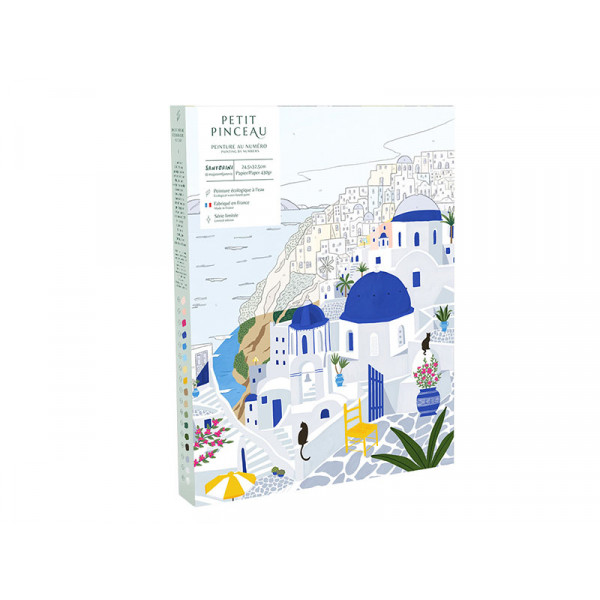 Petite Epicerie Σετ Ζωγραφικής με Αριθμούς - Μικρό Πινέλο - Σαντορίνη από τη Maja Tomljanovic