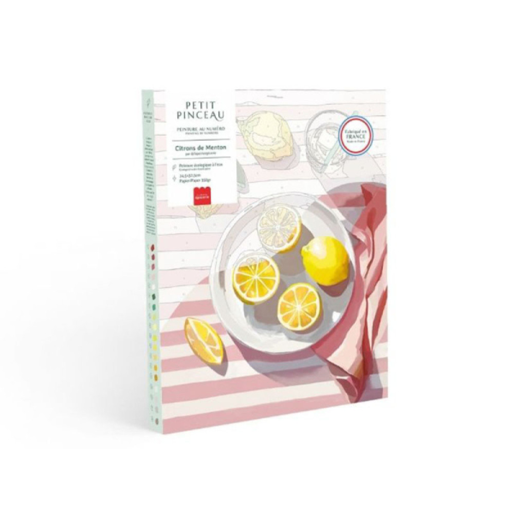 Petite Epicerie Σετ Ζωγραφικής με Αριθμό - Μικρό Πινέλο - Λεμόνια Menton από την La Petite Epicerie