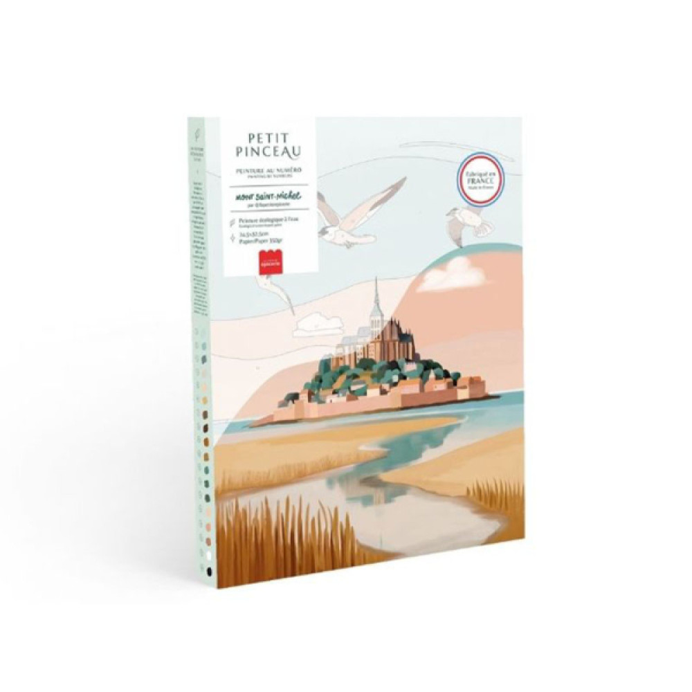 Petite Epicerie Σετ Ζωγραφικής με Αριθμό - Μικρό Πινέλο - Mont Saint-Michel από την La Petite Epicerie