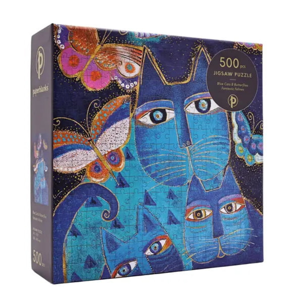 Blue Cats & Butterflies Paperblanks Jigsaw Πάζλ 500τμχ