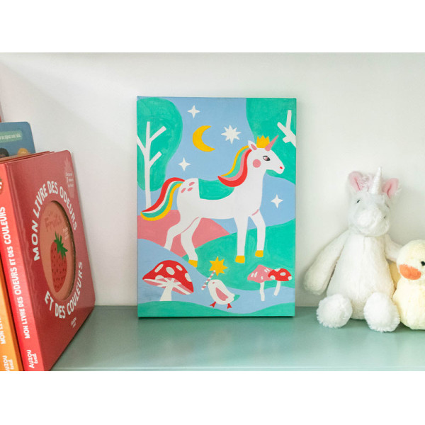 Petite Epicerie Σετ Ζωγραφικής Πινέλο για Μικρά Παιδιά - Μονόκερος και Piou