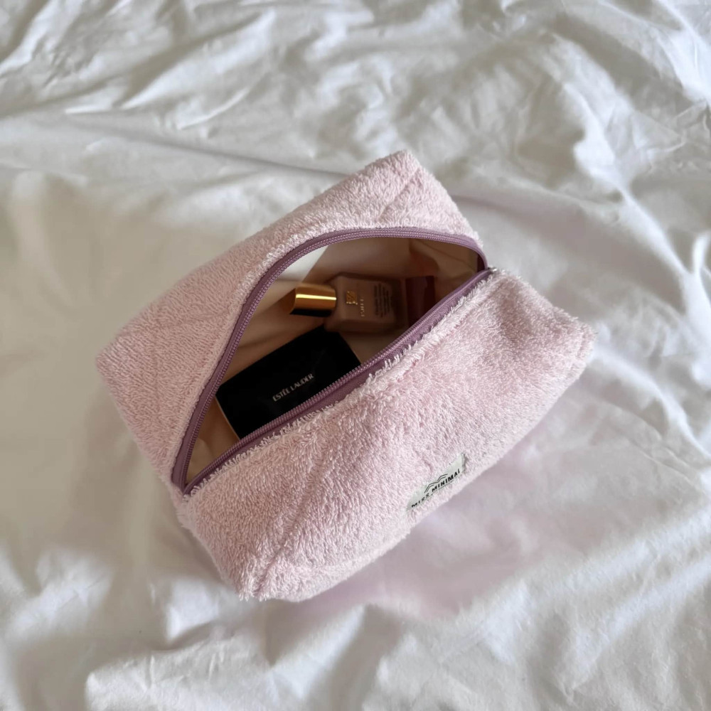 Miss Minimal Zipper Box Νεσεσέρ Pink Towel (22 x 13 x 13cm)
