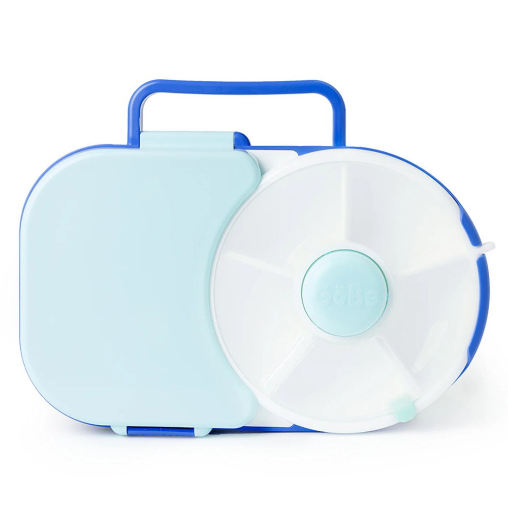 Gobe 2σε1 Φαγητοδοχείο και Snack Spinner Sticker Edition (Blueberry Blue)