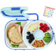 Gobe 2σε1 Φαγητοδοχείο και Snack Spinner Sticker Edition (Blueberry Blue)