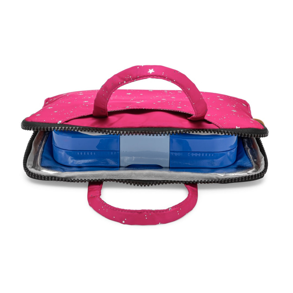 Yumbox Poche Lunch Bag Ισοθερμική Τσάντα - Fuchsia Gold Stars