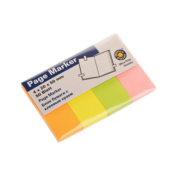 Officepoint Σελιδοδείκτης 20×50, 4×50φ., pastel mix