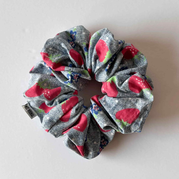 Miss Minimal Scrunchie Denim Strawberry