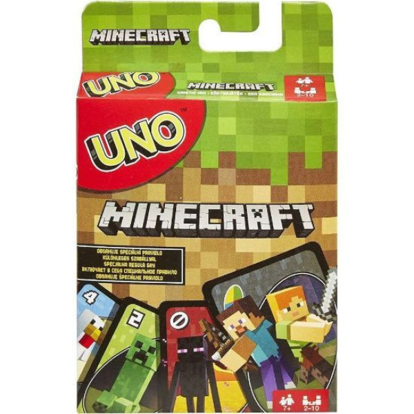 Mattel UNO Minecraft Επιτραπέζιο Παιχνίδι με Κάρτες (Excl.) (FPD61)